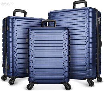 3-PIECE SETm35g BLACKm35g 3-PIECE LUGGGE SET HARDSIDE SPINNER SET SUITCASE